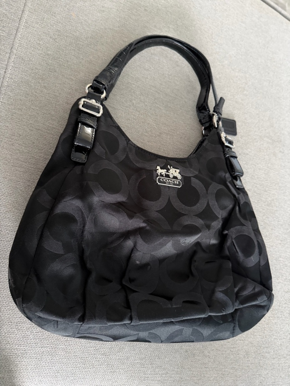 Coach Black Signature Shoulder Bag